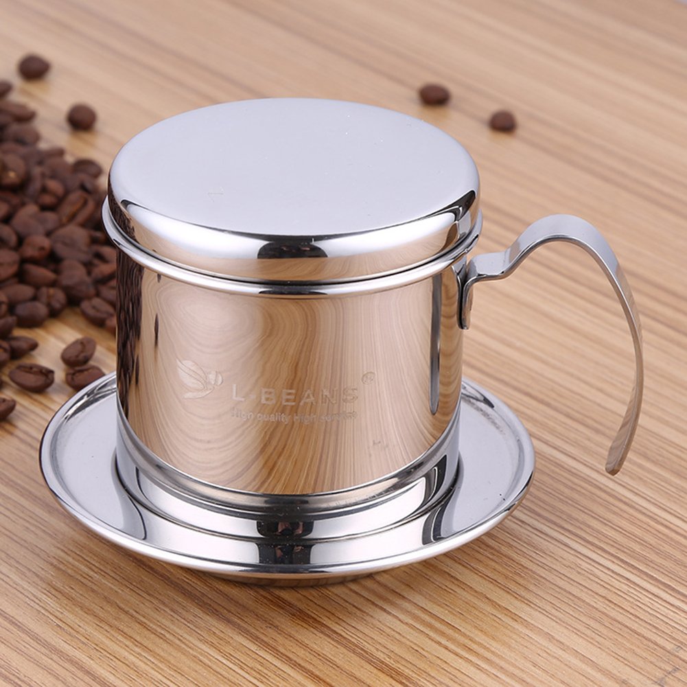 Kikkerland Vietnamese Coffee Maker Silver Home Drip Coffee Machines