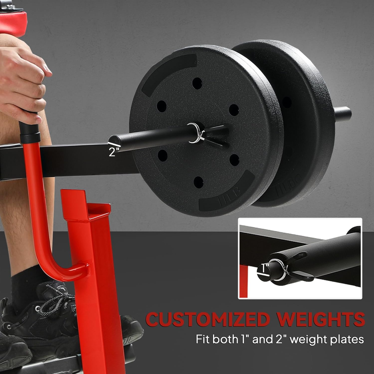 Soozier Seated Calf Raise Machine, Adjustable Calf Machine L...