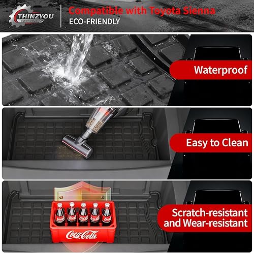 Vista 170 de Alfombrilla de carga compatible con Nissan Pathfinder 2022-2024 2025, forro de carga TPE para todo tipo de clima, accesorios Pathfinder 2023