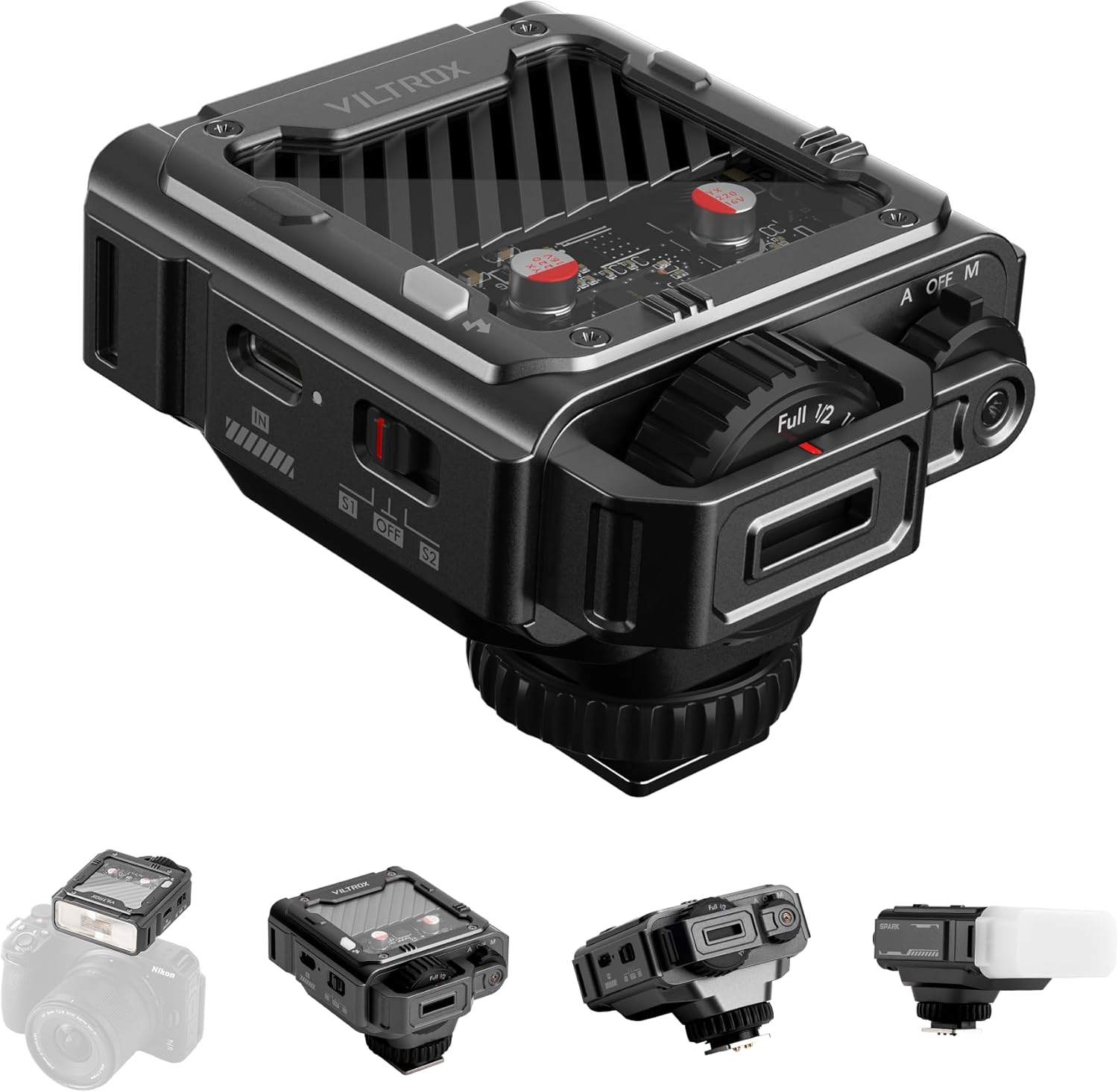 VILTROX Spark Z3-C TTL Camera Flash Speedlite for Canon, GN16 6500K On-Camera Flash with 7 Power Levels, 650 Full-Power Flashes, 26Ws Output, 1s Recycle, 3.7V/1800mAh Li-ion Battery, Softbox (Gray)