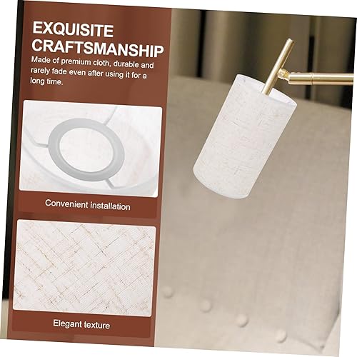 Miniatura 6 de Ciieeo Lámpara de mesa, pantalla de lino, pantalla de lámpara de pared, pantallas de lámparas para lámpara de mesa, lámpara cilíndrica, pantalla de