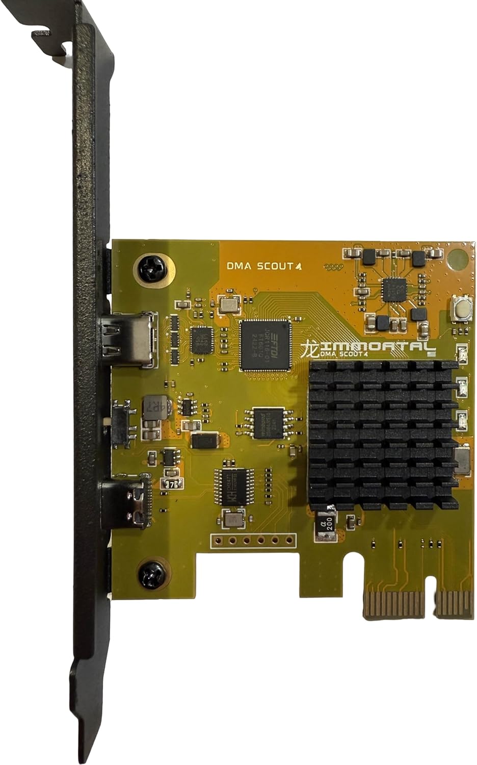 IMMORTAL DMA Card (XC7A35T) – PCILeech Compatible FPGA Board | USB-C/PCIe Direct Memory Access | Pre-Flashed Custom Firmware | Up to 275 MB/s | USB Firmware-Upgradable Artix-7 DMA Scout