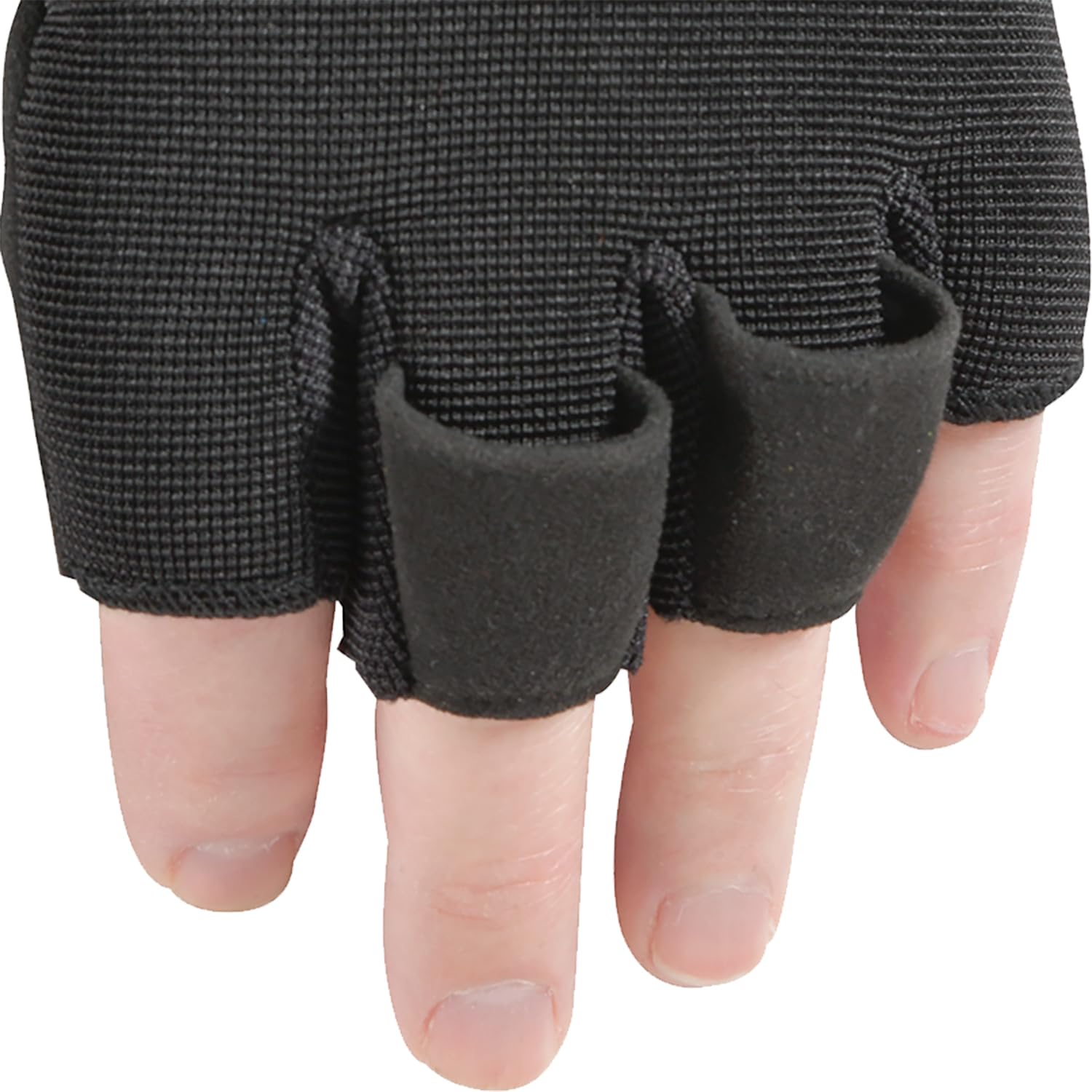Wells Lamont Men's Fingerless Synthetic Leather Palm Work Gloves