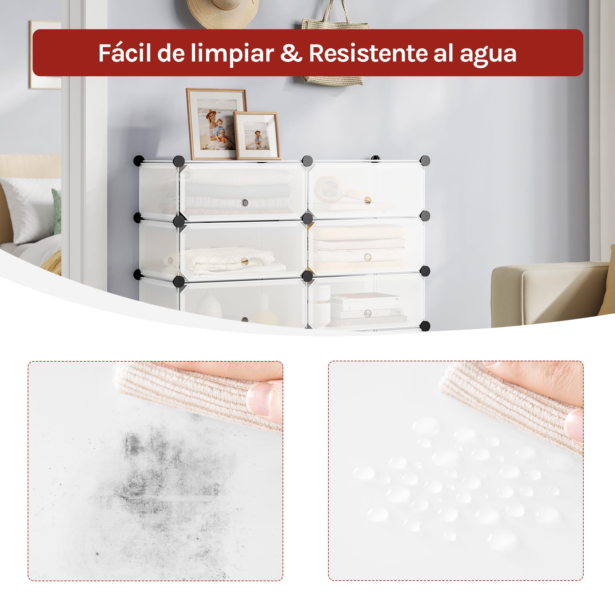WOLTU Zapatero Modular Estantería por Módulos DIY, Zapatero con 10 Estantes Almacenamiento para Habitación Salón Baño 47x35x170cm Blanco