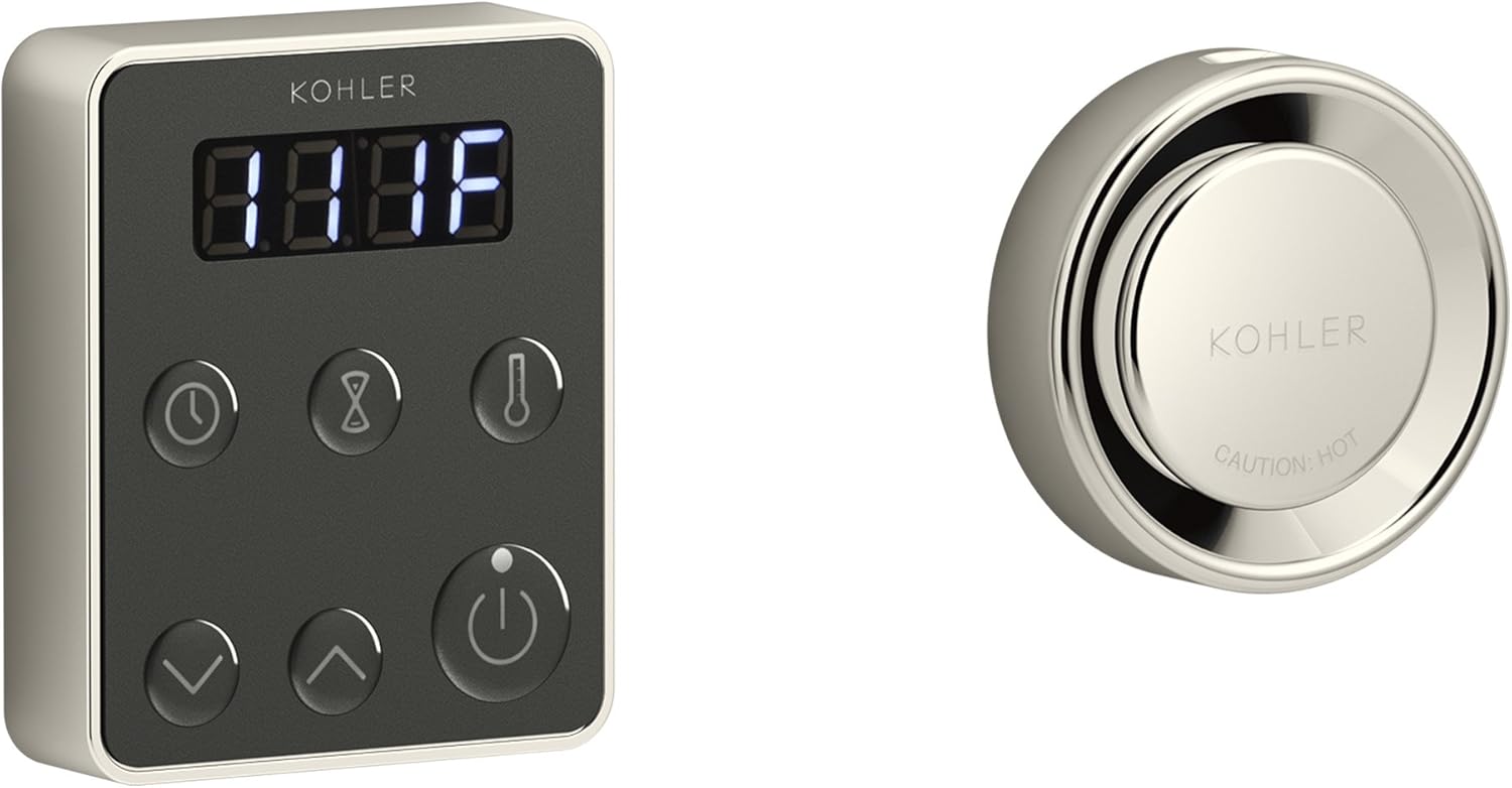 Kohler K-5557-SN Invigoration Series Steam Generator Control Kit, Vibrant Polished Nickel