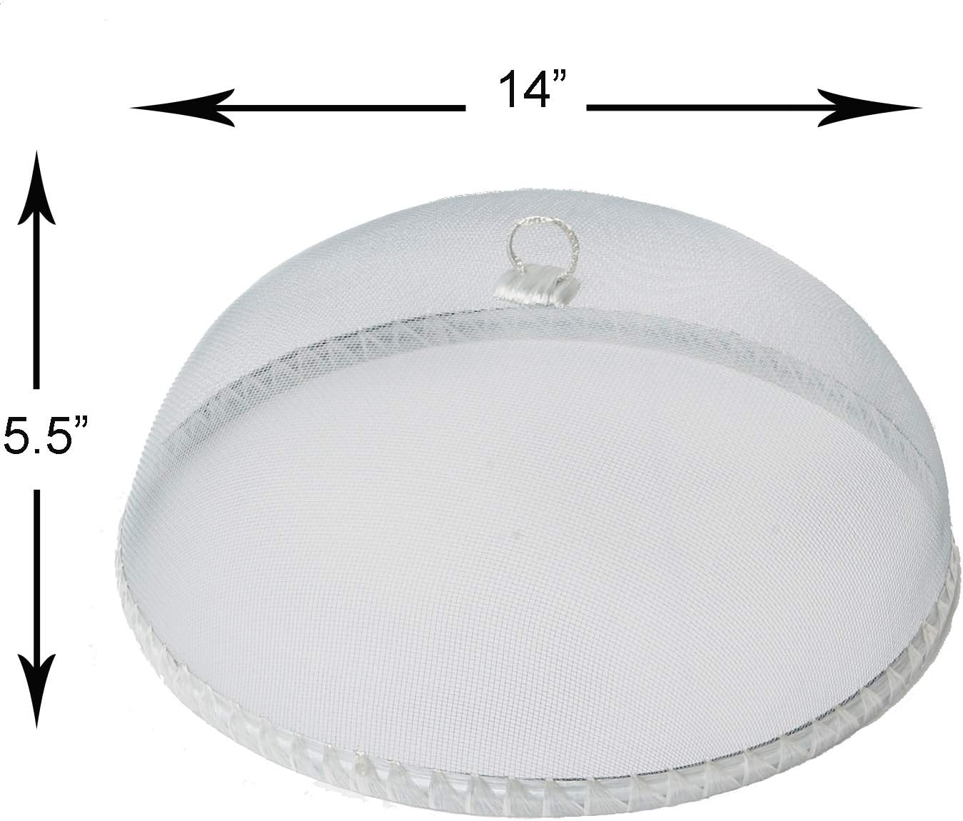 Woodard & Charles Round Food Domes, Set of 4, 14" x 5 1/2" (White)