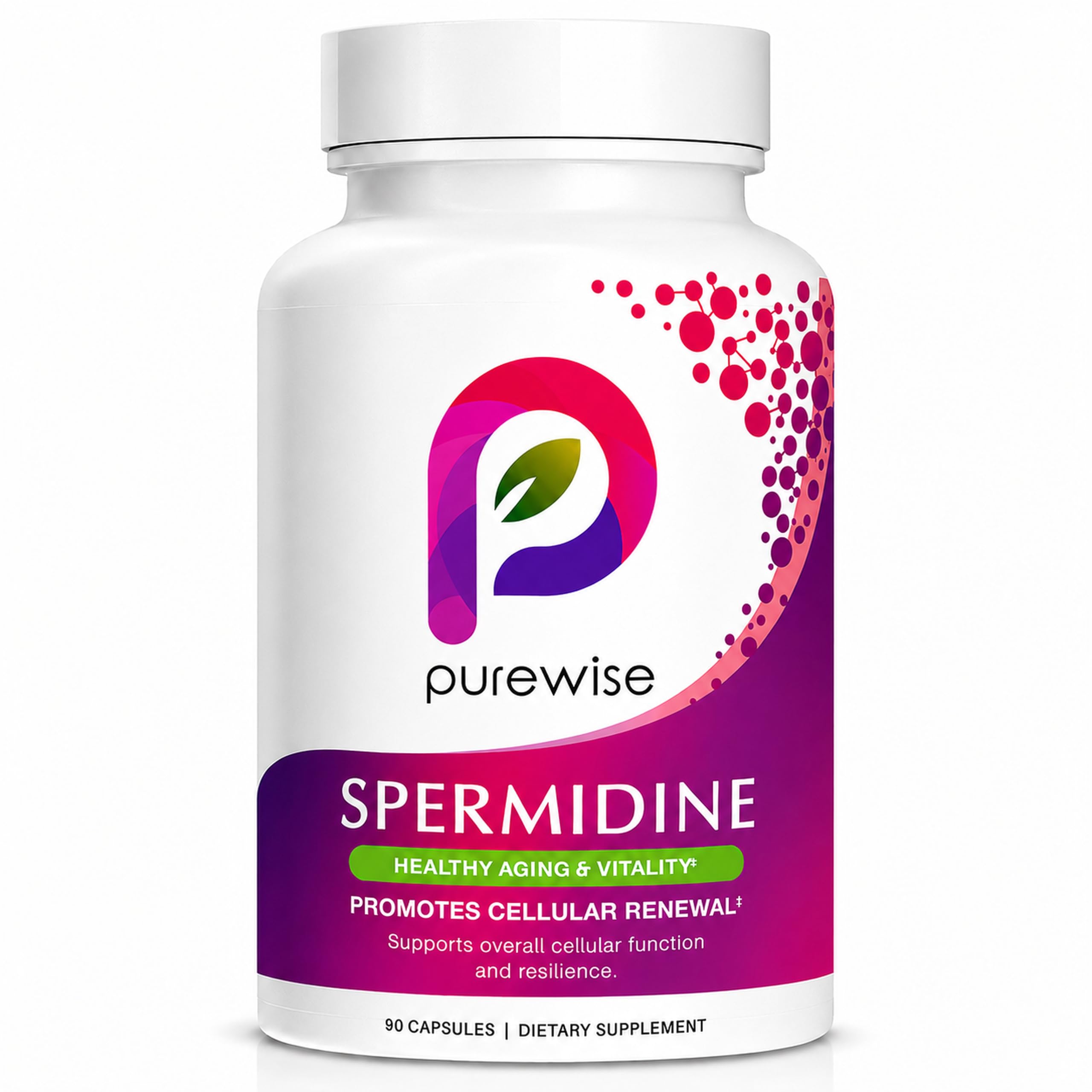 Spermidine 3HCL Supplement - 99.5% Pure | Triple Strength Formula 60 mg | 100x More Potent Than Wheat Germ Extract | Supports Healthy Aging & Vitality | 60 Capsules
