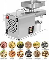 Vista 15 de DNYSYSJ Automatic Oil Press Machine 600W Peanuts Hot Cold Oil Expeller Commercial Extractor (2nd Generation)
