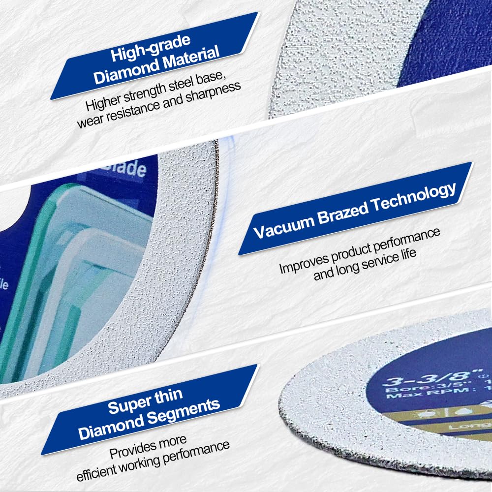 Disco Da Taglio Diamantato 75mm Per Vetro E Ceramica - 3 Pezzi - Foto 6