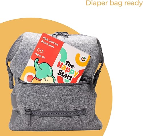 Miniatura 8 de Happy Start Tarjetas de bebé de alto contraste, juguetes para el tiempo boca abajo y juego de libros, paquete de desarrollo de visión infantil (0-12