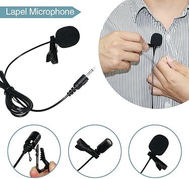 WinBridge Portable Collar Clip Microphone 3.5mm Audio Compatible with All WinBridge Voice Amplifiers S6