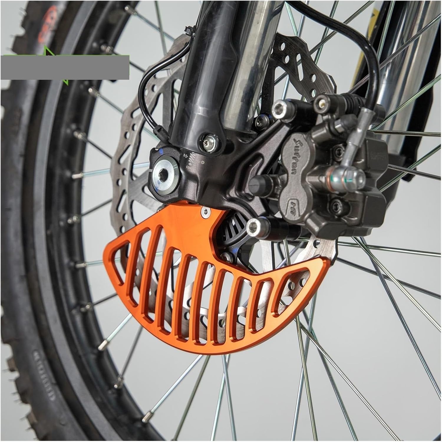 Disc Brake Rotor Guard Compatible With Surron Ultra Bee Sur-ron UB Protector Cover Pad Electric Caliper Mount(Front Blue)