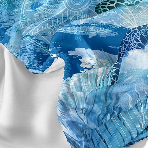 Miniatura 5 de CVHOUSE Juego de sábanas bajeras de tortuga marina, tamaño individual, juego de ropa de cama de tortuga para niños y niñas, 1 sábana encimera y 1