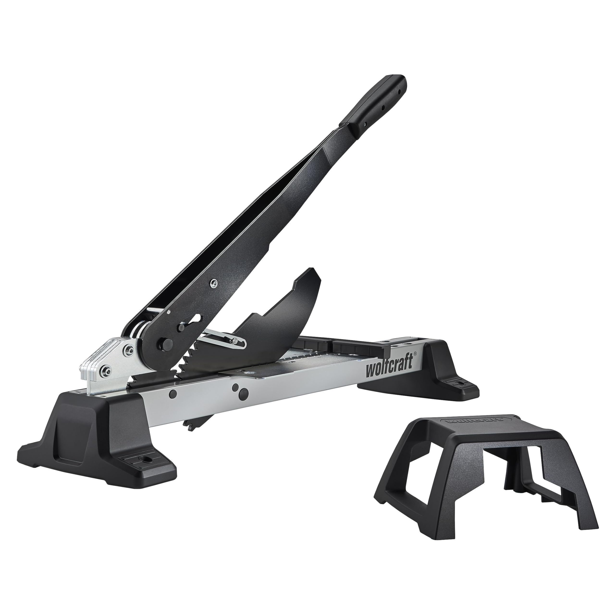wolfcraft Coupe-stratifié VLC 1000, Presse pour Sols Vinyles et Design | Guillotine manuelle pour lames jusqu'à 14 mm d'épaisseur et 370 mm de largeur, coupe nette sans poussière. 6940000