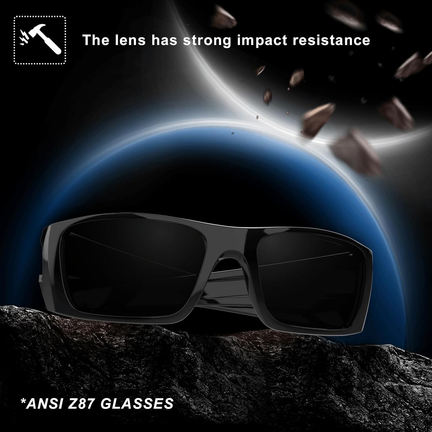 MAXJULI XL Z87 Wrap Around Sunglasses for Big Wide Heads Men TR90 Ultralight UV400 Protection Safety Glasses Z8236 - Image 4