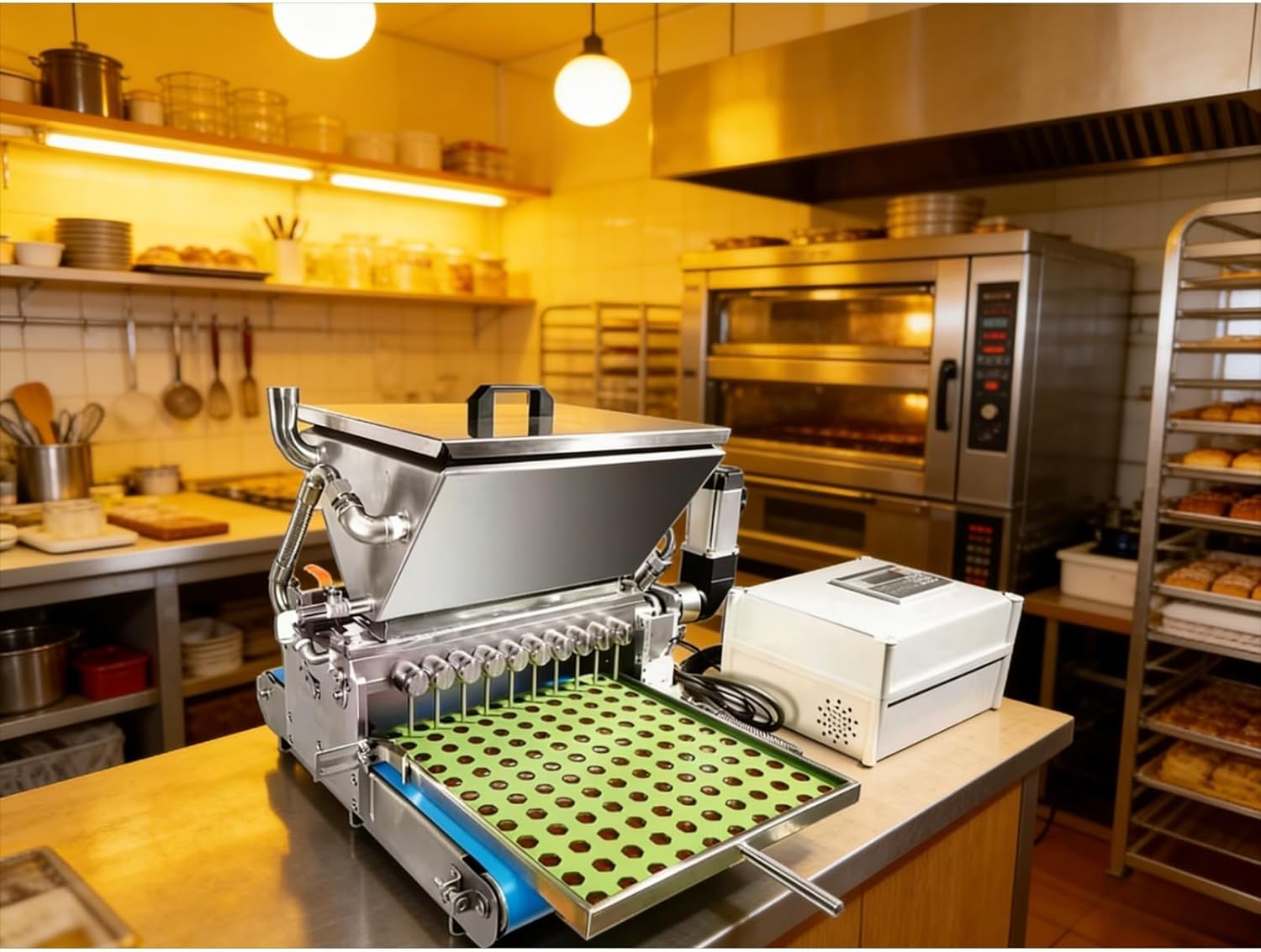 Semi-Automatic Candy Filling and Dispensing Machine Commercial Confectionery Equipment for Professional Chocolate and Sweet Treat Manufacturing in Bakery Chains and Food Production Enterprises