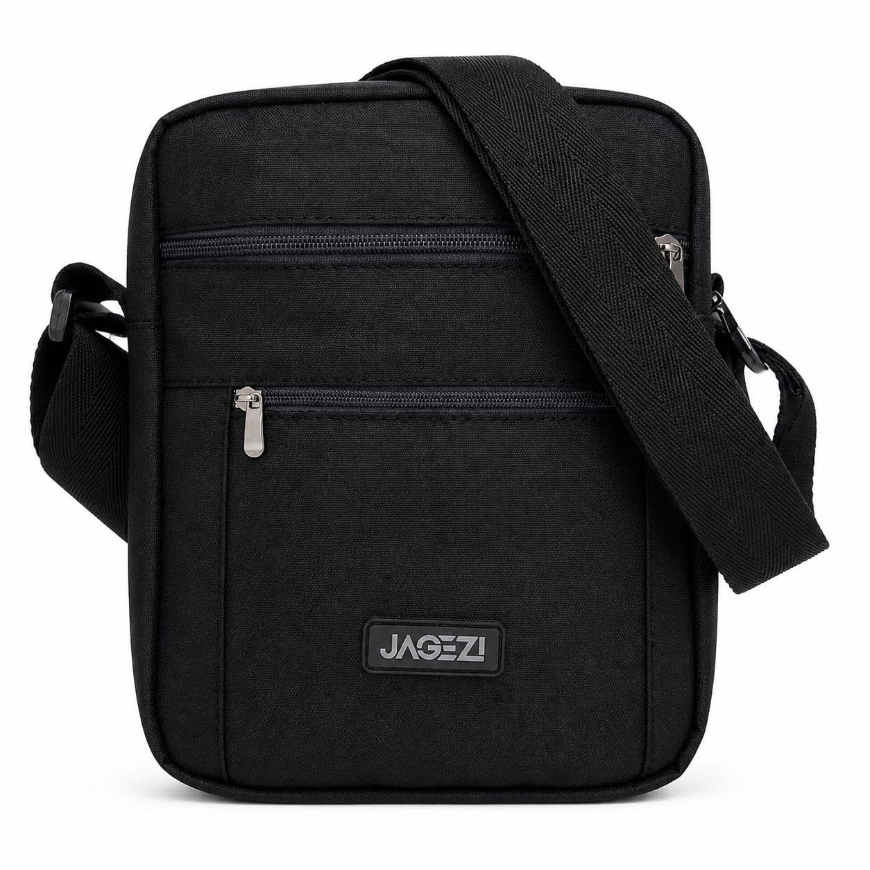 ALL DAY MEN & WOMEN SLING BAG with 3 Outer Pockets and 1 large Compartment Used for Traveling, Officess,Large Storage Capacity, Size 25 * 20 * 7 Cms., Colour Black-image-14