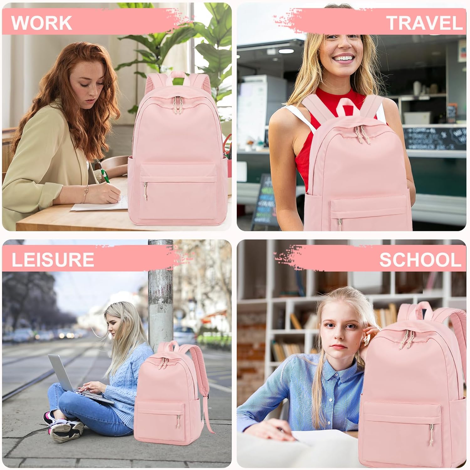 LEDAOU School Backpack for Teen Girls Elementary Middle School Bookbag Kids Backpacks Women Laptop Backpack Travel Daypack - Image 5