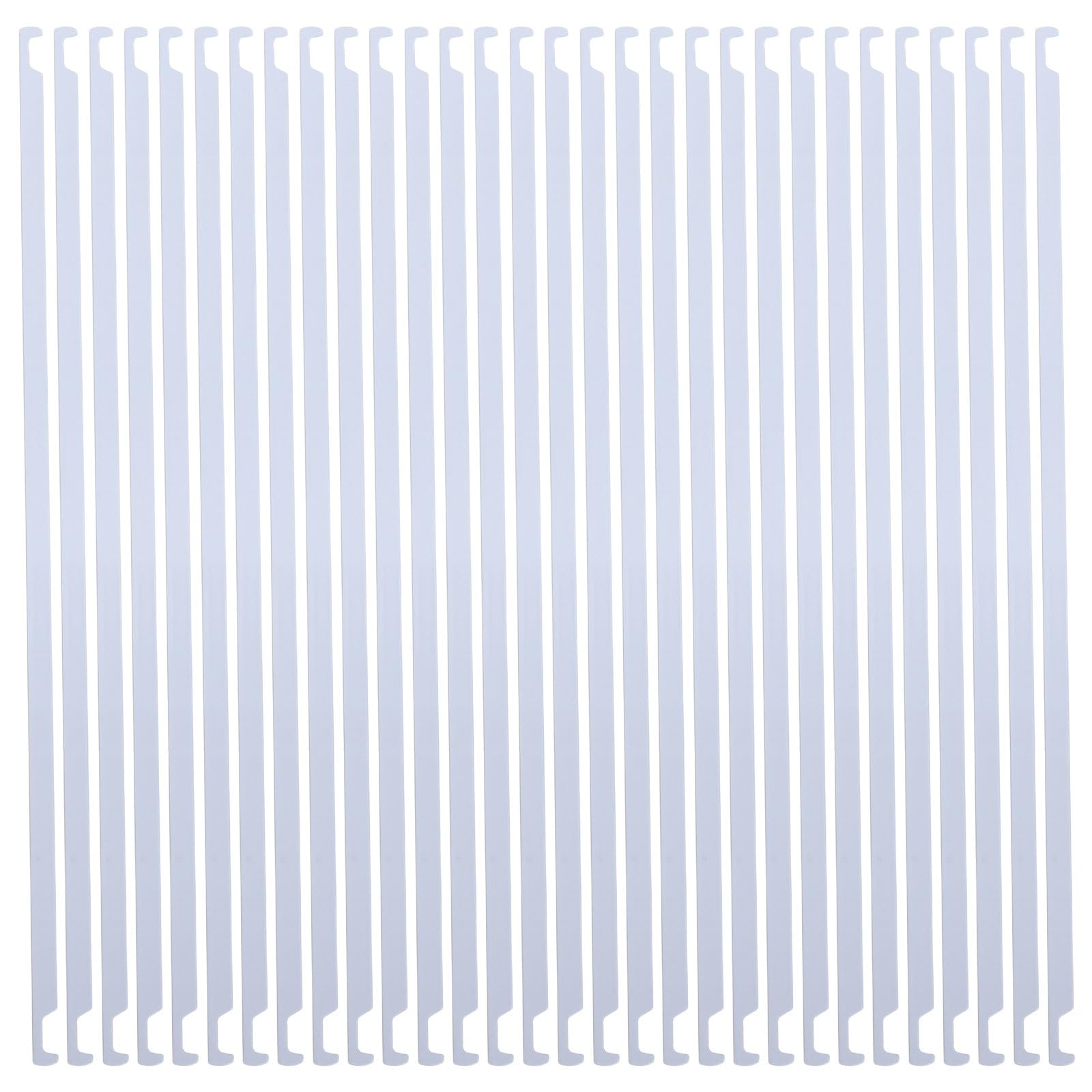 Didiseaon 50 Piezas Organizador de Carpetas de Archivos de Metal Blanco, Divisor Colgante para Documentos, Riel Resistente de 32,5 Cm para Oficina y Uso en Casa