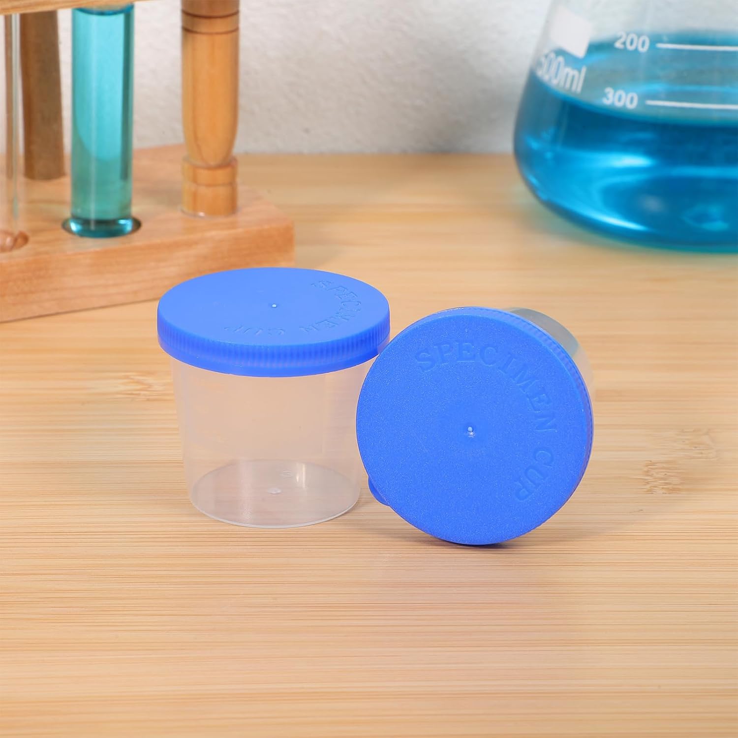 30pcs Disposable Sputum Collection Cups with Spiral Caps Leakproof Containers for Use Random Color Capacity