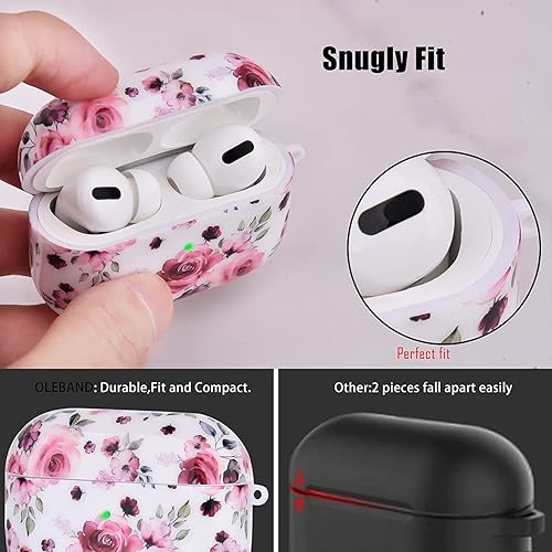 Miniatura 8 de OLEBAND Funda para Airpod de 3 generación (2021) con patrón, tapa dura, antideslizante, compatible con funda Apple Air pod de 3 generación, para
