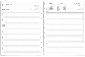 2025 TUL Disc-Bound Daily Planner Refill Pages, Letter Size, for TUL Customizable Cover