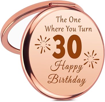 30th Birthday Gifts for Her Compact Mirror Unique 30 Year Old Birthday Gifts for Women Makeup Mirror Gift for 30 Years Old Woman 30th Bday Decorations for Her Daughter Sister Friends