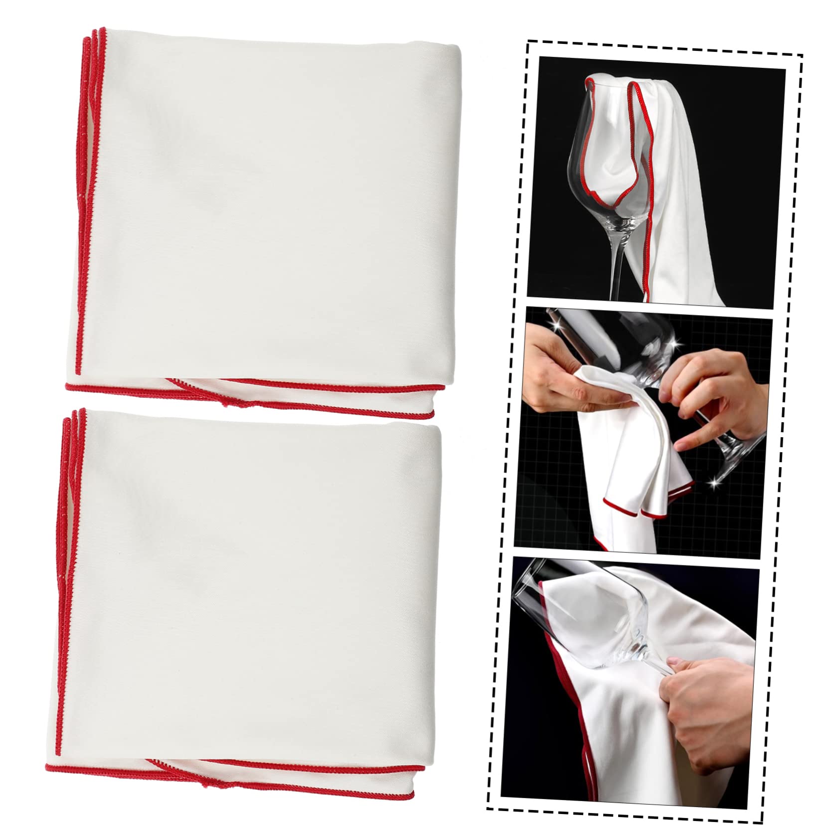 Cabilock 3 Juegos Paño para Pulir Copas De Vino Toalla para El Cabello De Microfibra Ropa De Microfibra Paños De Cocina De Cocina Paños De Cocina De Fibra Extrafina 2 Piezas * 3