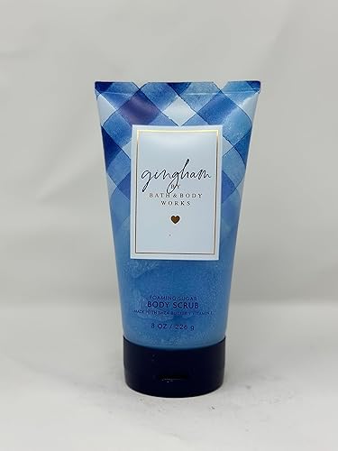 Exfoliante corporal de azúcar espumoso Gingham 8 oz  226 g (manteca de karité + vitamina E)