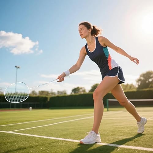 Miniatura 6 de Raquetas de bádminton, juego de raquetas de bádminton, ofensivas y defensivas, raqueta de entrenamiento profesional ultraligera de carbono compuesto