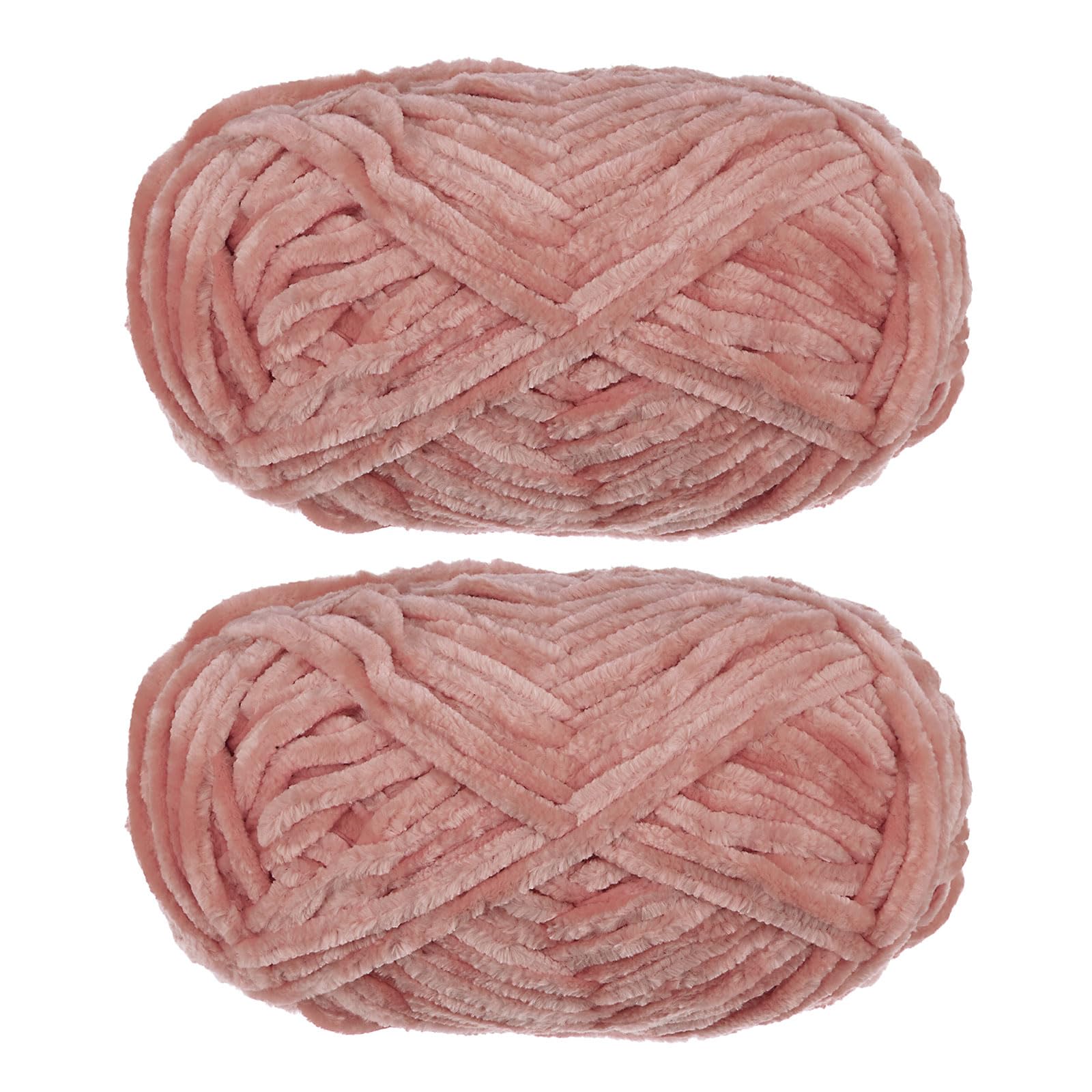 UXCELL 2 Skeins Velvet Chenille Yarn, 2x100g/7.1oz