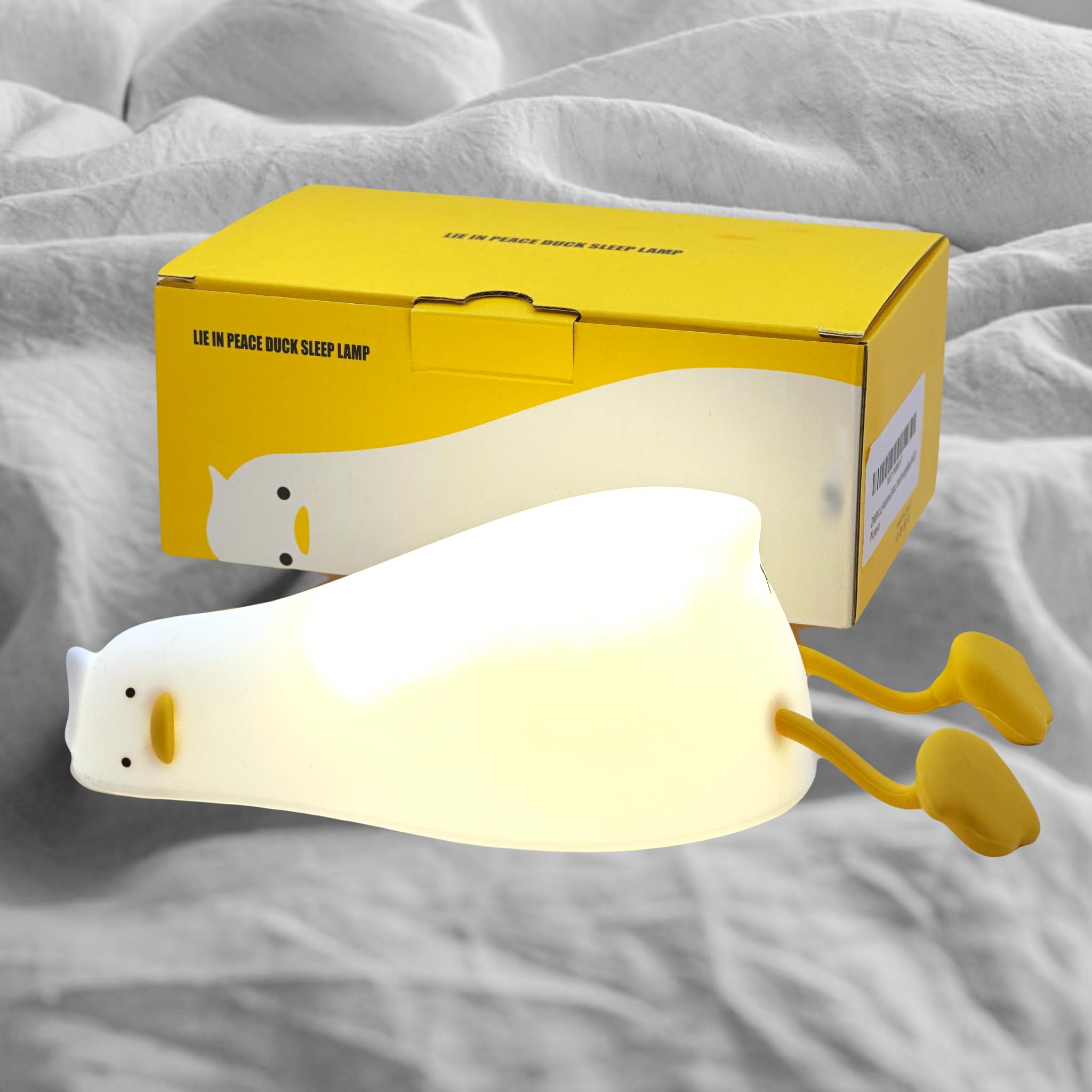 ZAMPE lampara nocturna infantil, lampara bebe noche, lampara mesita noche, luz bebe, Lampara silicon bebe patico (PATO)