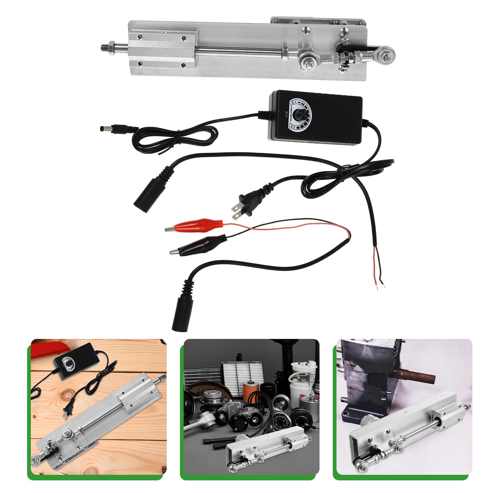 Toddmomy Elektrischer Stellantrieb Linearantriebsregler Kleiner Linearantrieb Verstellbarer Teleskopmotor 24 V Silber mit Geschwindigkeitsregler 2–8cm Hub für Elektrische Sofas
