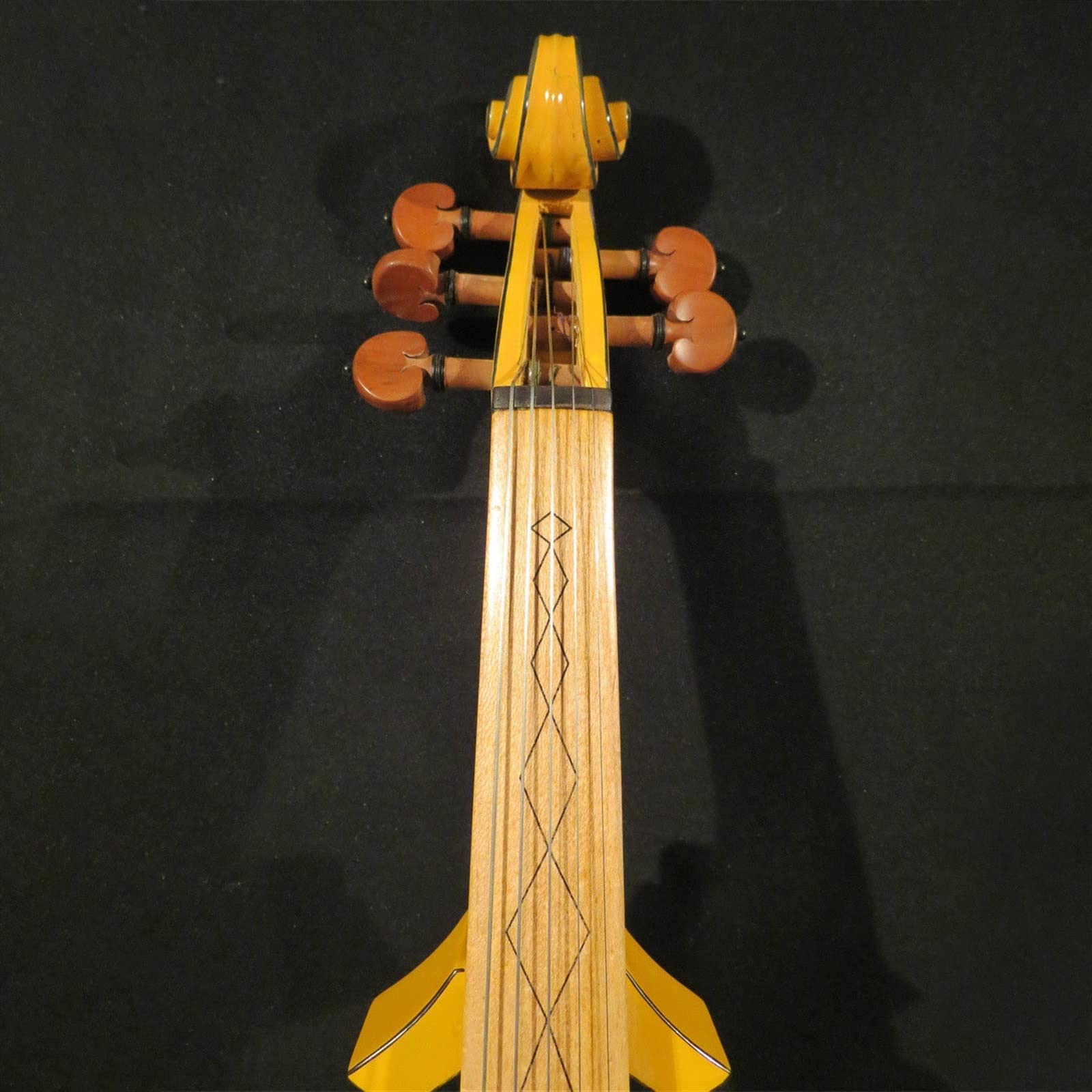 Strumento Musicale per Violino Elettrico 4/4 in Legno Massello Giallo A 5 Corde con Custodia Rigida per Collo in Acero con Parte di Giuggiola Arco Violini per Studenti
