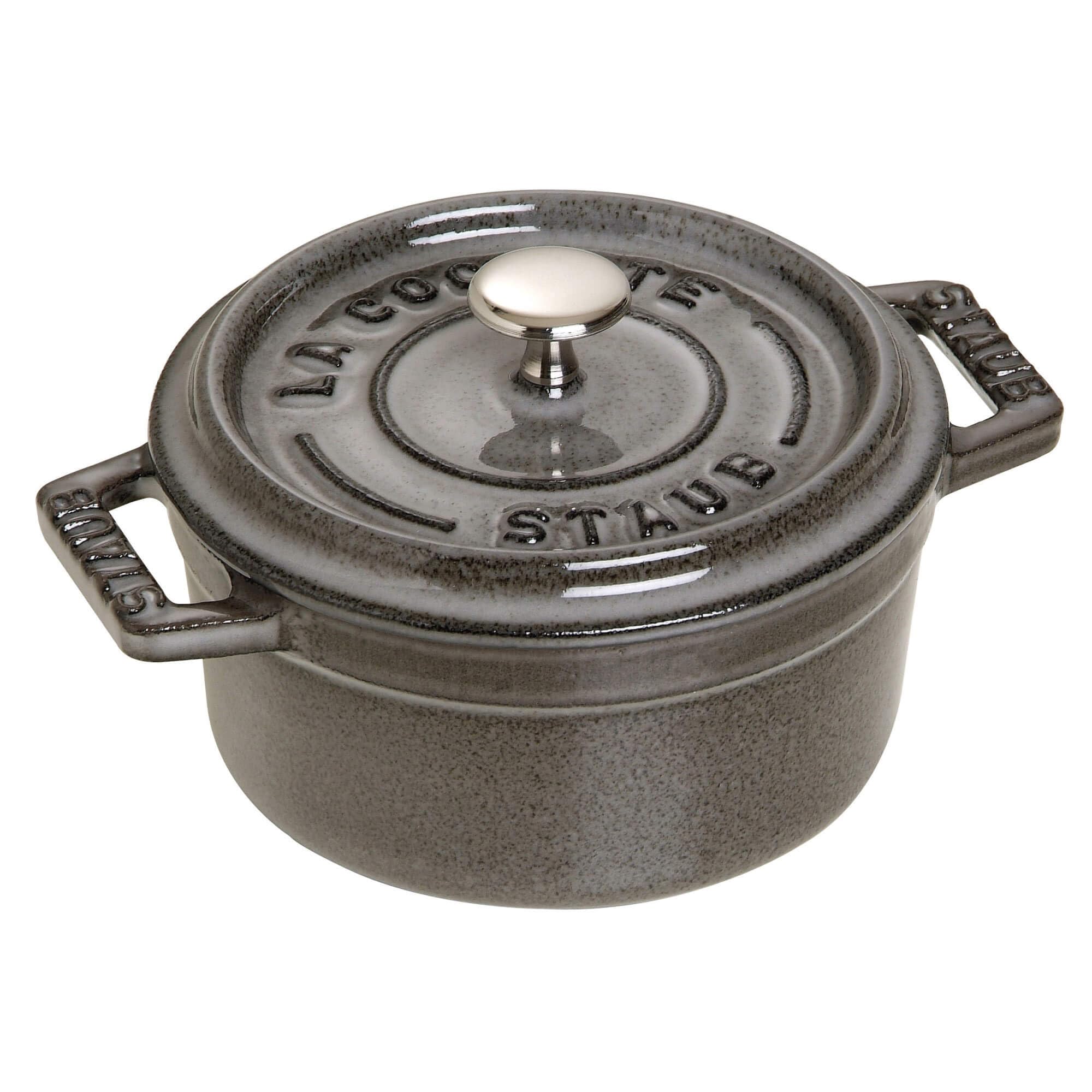 STAUB LA COCOTTE 鍋　ミニココット　グレー　10cm ストウブ Amazon | (Graphite Gray) - Staub 1101018 Mini Round Cocotte Pot