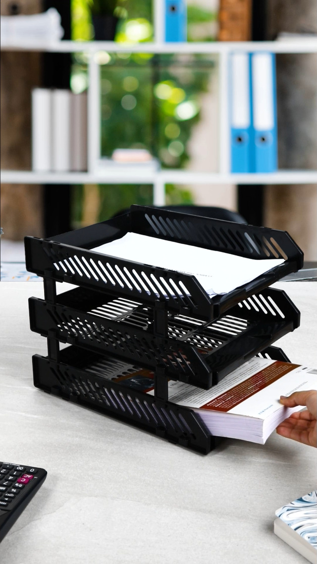 Primelife File Tray Rack ABS Plastics | Foldable Office Desk