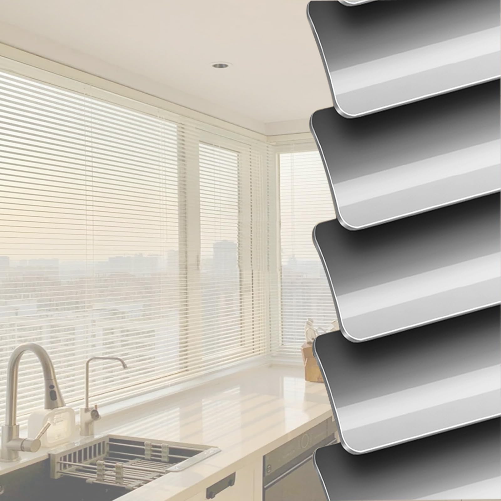 Persianas venecianas horizontales para una privacidad opaca y control de luz en tu habitación
