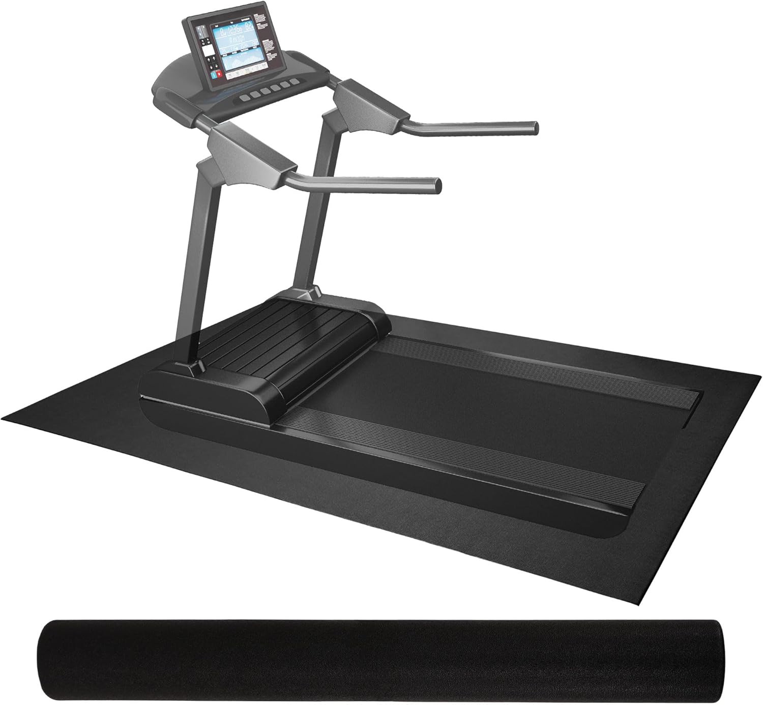 BalanceFrom 7×5 Feet High-Density Gym Equipment Floor Mat, 1/4-Inch Thick PVC – Non-Slip Flooring for Treadmill, Stationary Bike, Elliptical Trainer, Weight Bench, and Heavy Exercise Machines