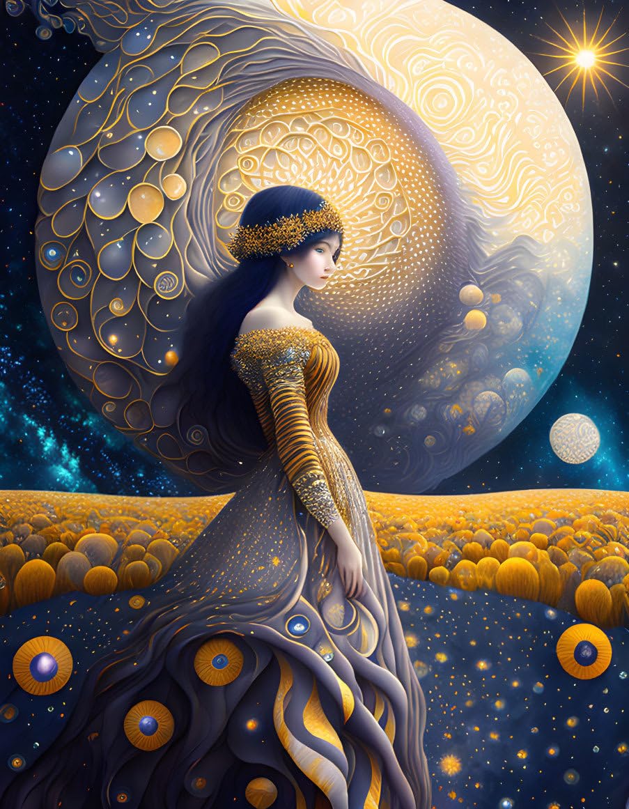 Affiche toile Solar Wind Girl Universe SERENDIPITP 58x90 cm - 4