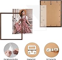 Vista 20 de Dark Brown 12x18 Frame Set of 3 - Rustic Woodgrain 12 x 18 Poster Frame with Plexiglass for Wall Gallery Display, 12x18 Picture Frame for Puzzles