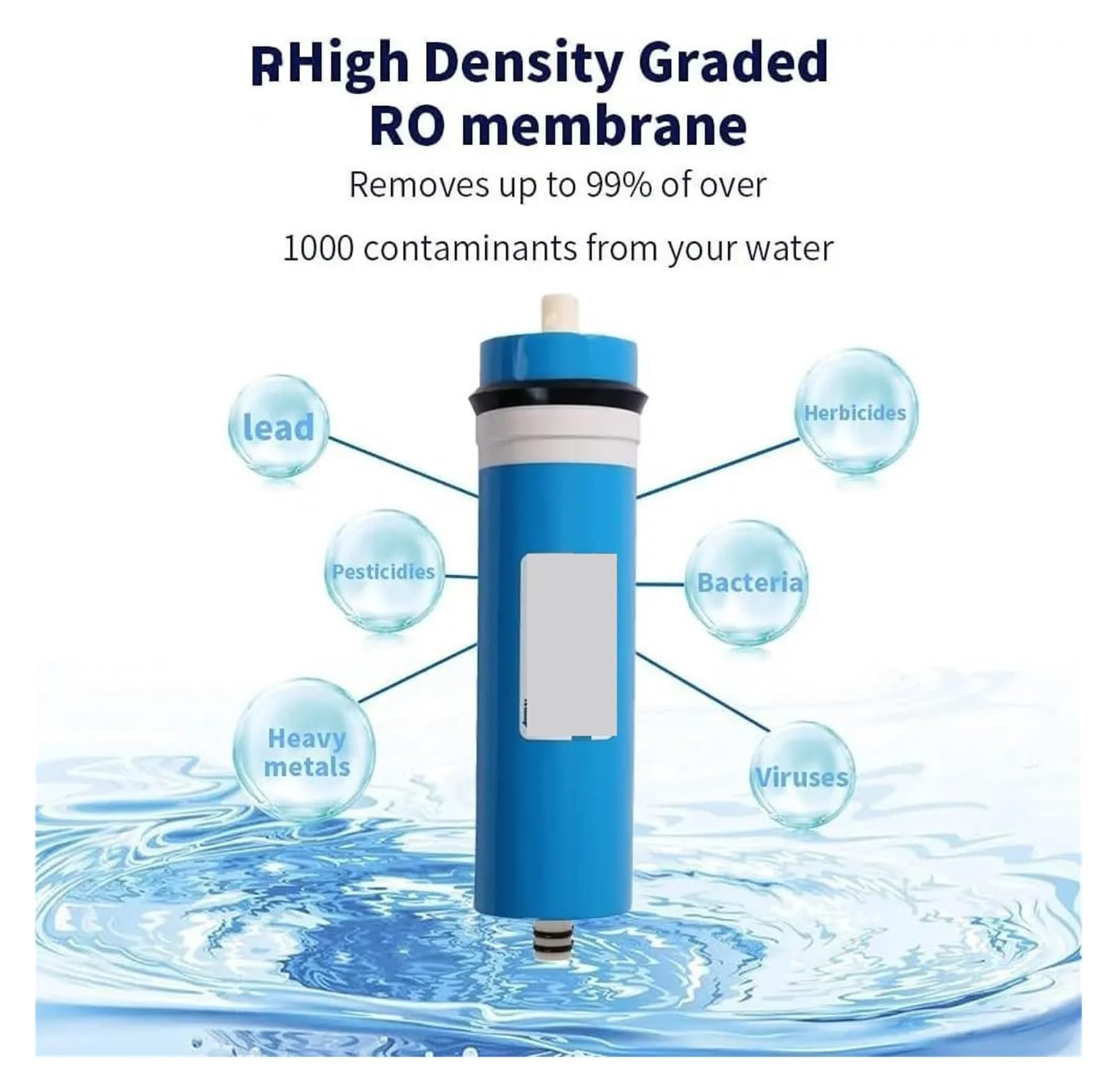 Membrana RO 400GPD, Filtro De Agua De Ósmosis Inversa, De Filtración De Agua Potable, Purificador De Agua Debajo Del Fregadero For El Hogar