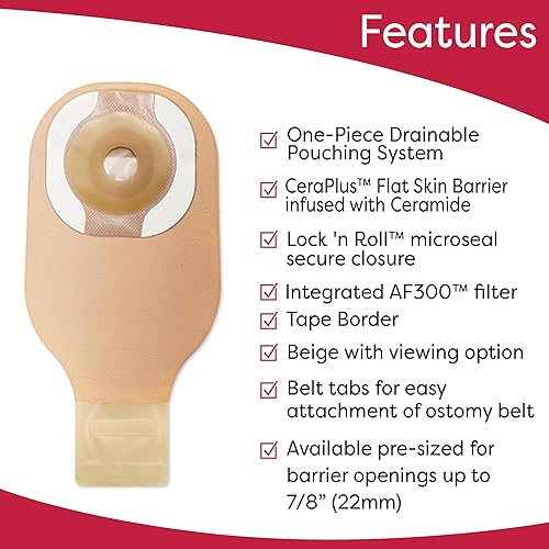 Miniatura 2 de Premier Ostomy Pouch Drenable Sistema de una sola pieza 12"L 1pc Beige 8961, 5 Ct