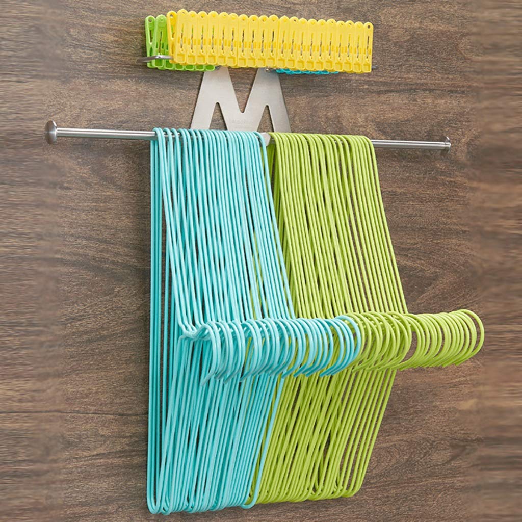 Junniu304 Stainless Steel Hanger Stacker,Wall Mount Hanger Store,Clothes Hangers Holder,Organiser Storage Decoration