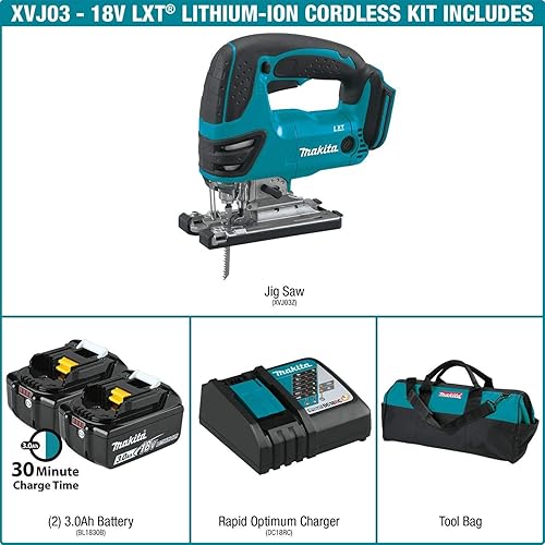 Miniatura 2 de Makita XVJ03 18V LXT Kit de sierra caladora inalámbrica de iones de litio (3.0Ah)