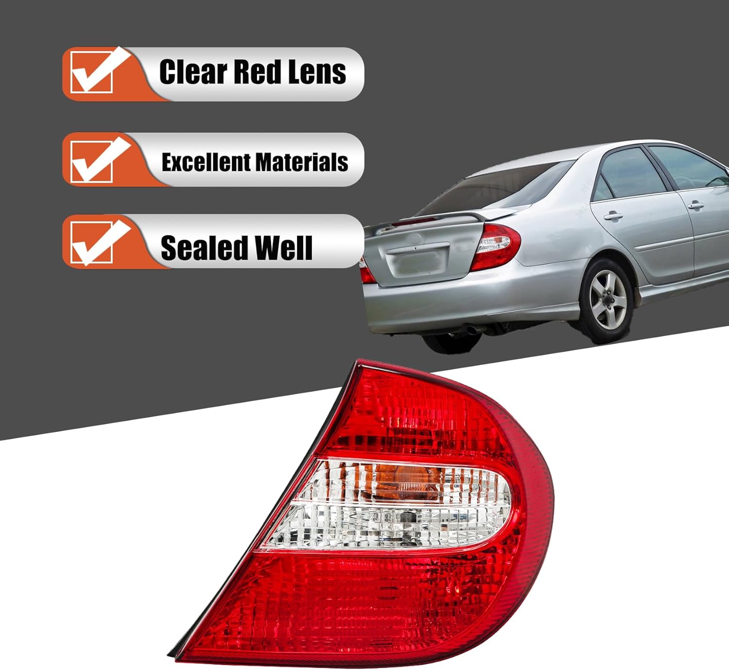 labwork Passenger Side Tail Light Replacement for Toyota Camry 2002-2004 Tail Lamp RH Right Side TO2801143 81550AA050