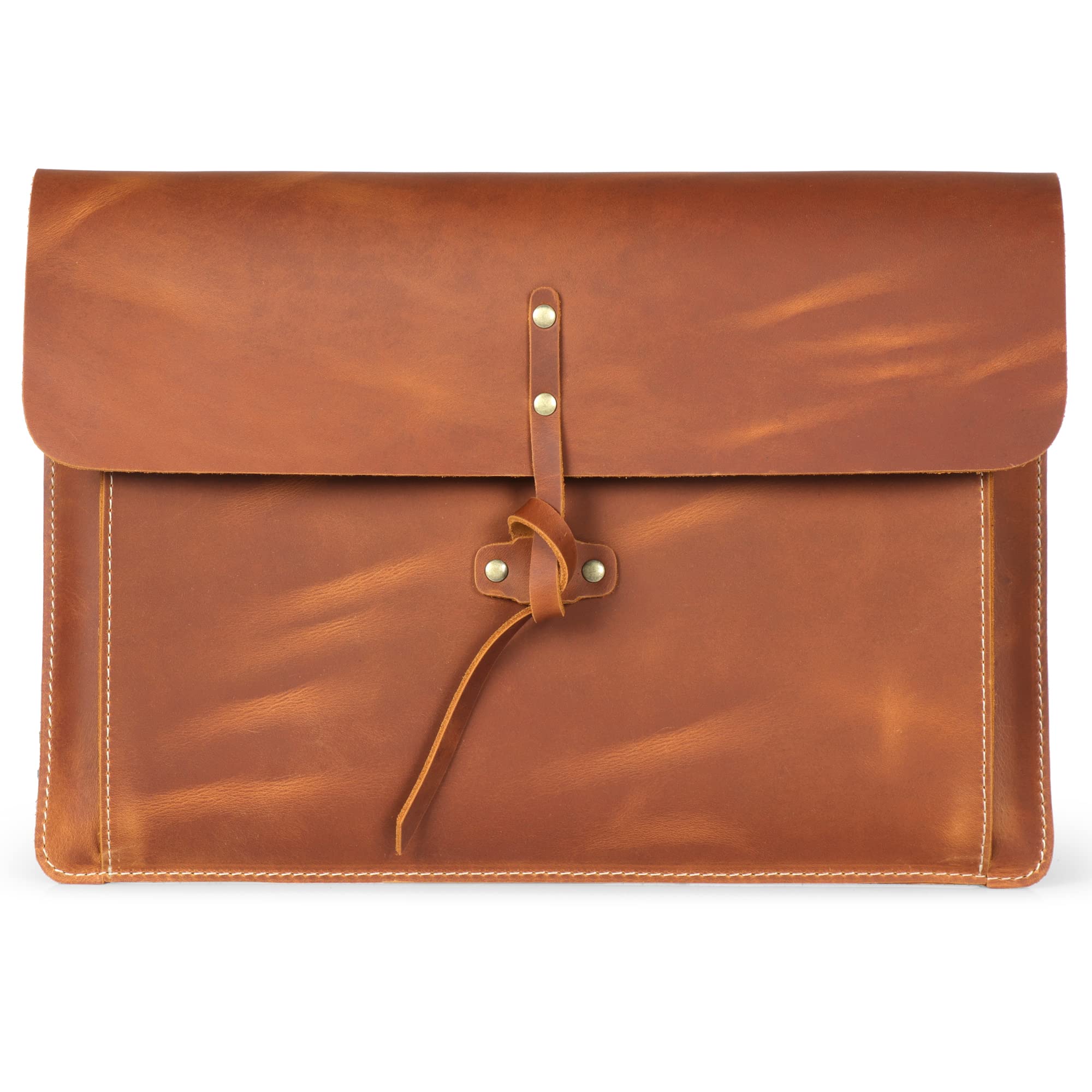Londo Echtleder MacBook Pro und MacBook Air Tasche, Fronttasche & Klappenverschluss – 14 Zoll & 13 Zoll (M4, M3, M2, M1, Pro, Max), 13,3 Zoll iPad Pro 12,9 Zoll – Modellen von 2020 bis 2024
