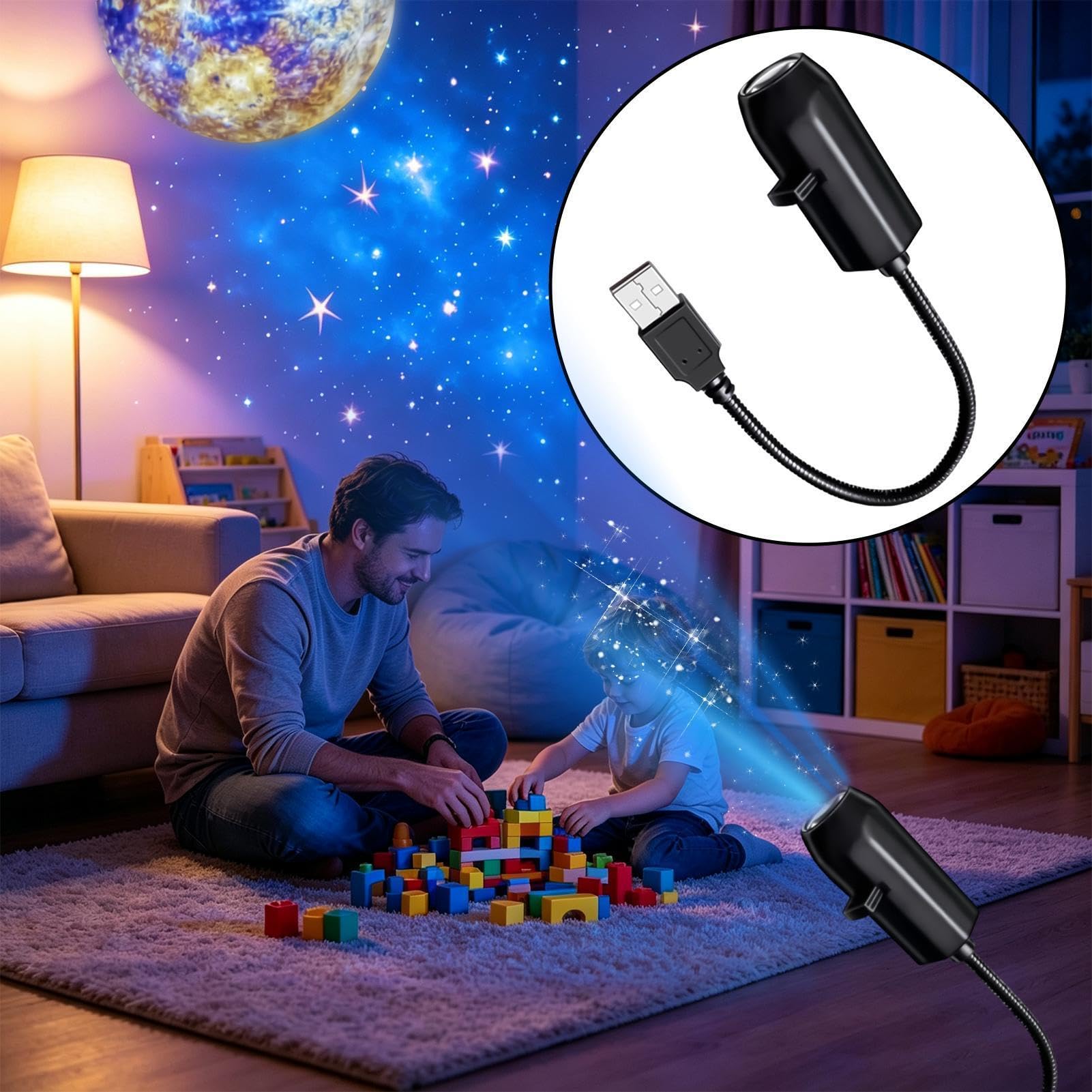 Galaxy projektor lampka nocna USB seria astronomiczna lampa samochodowa