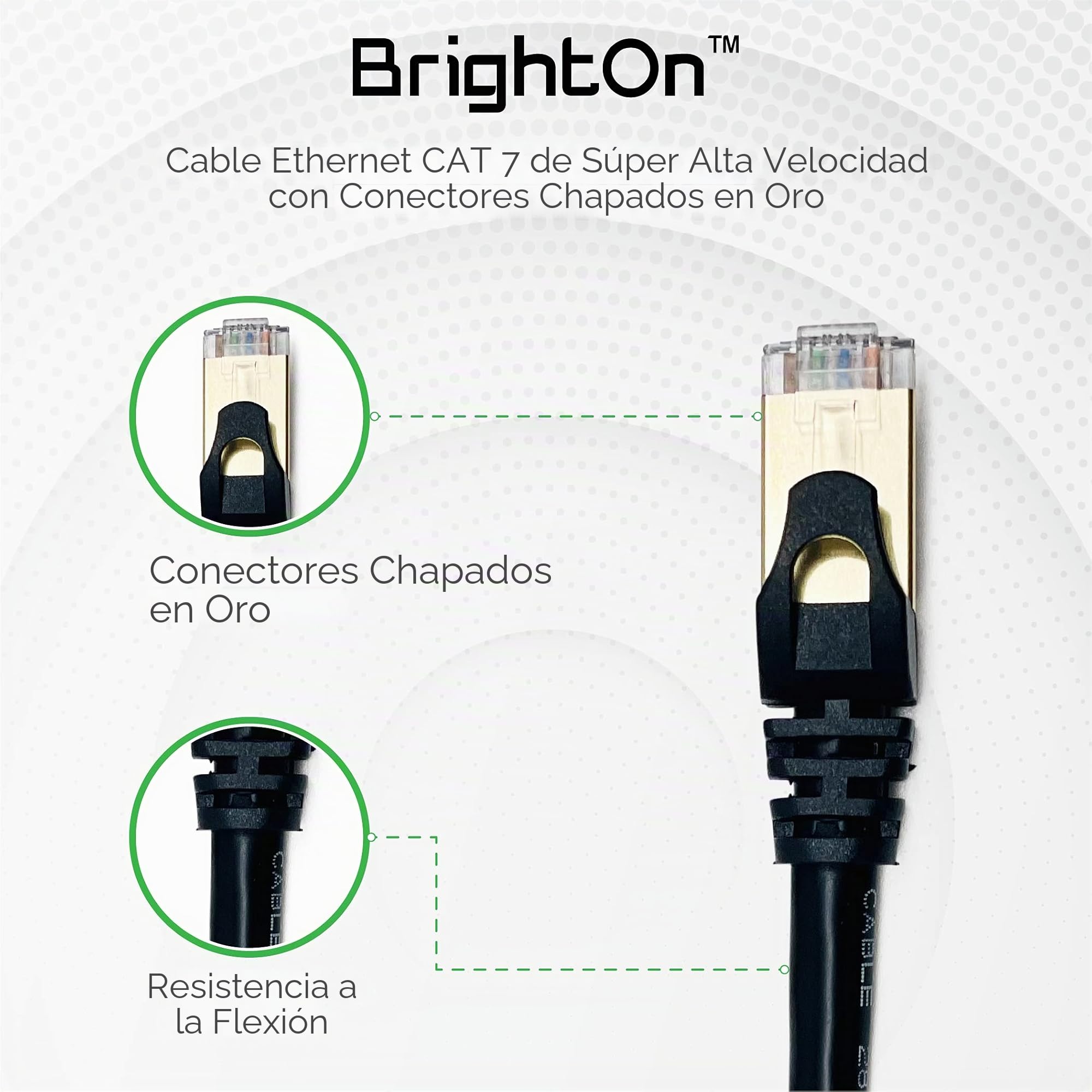 BrightOn Paquete de cable optimizado compatible con XBOX Series X/S | Cable negro 8K HDMI 2.1 HDR 8K @60Hz/4K @120Hz | Cable Ethernet CAT 7 de súper alta velocidad | Carga rápida (USB A a USB C)