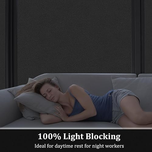 Miniatura 10 de DARUITE Película decorativa de privacidad para ventana, diseño de flores de luz y sombra, película esmerilada de arcoíris para ventana, anti-UV,