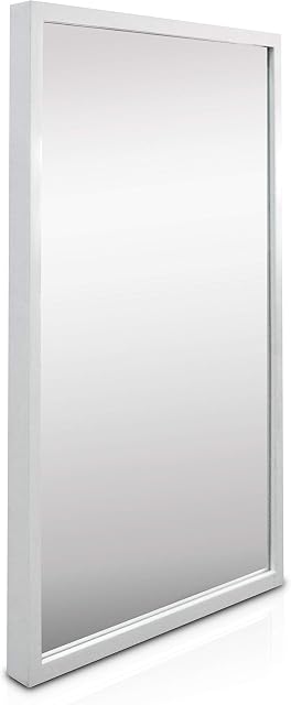 Classic by Casa Chic - Wall Mirror - 90x60 cm (2x3 feet) - Solid Wood - White